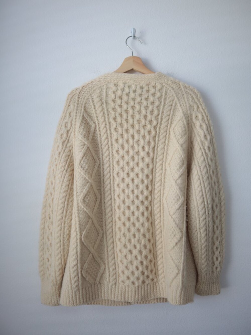 Vintage Glendalough Woolen Mills Knit Fisherman Cardigan Sweater | L - Picture 6 of 6